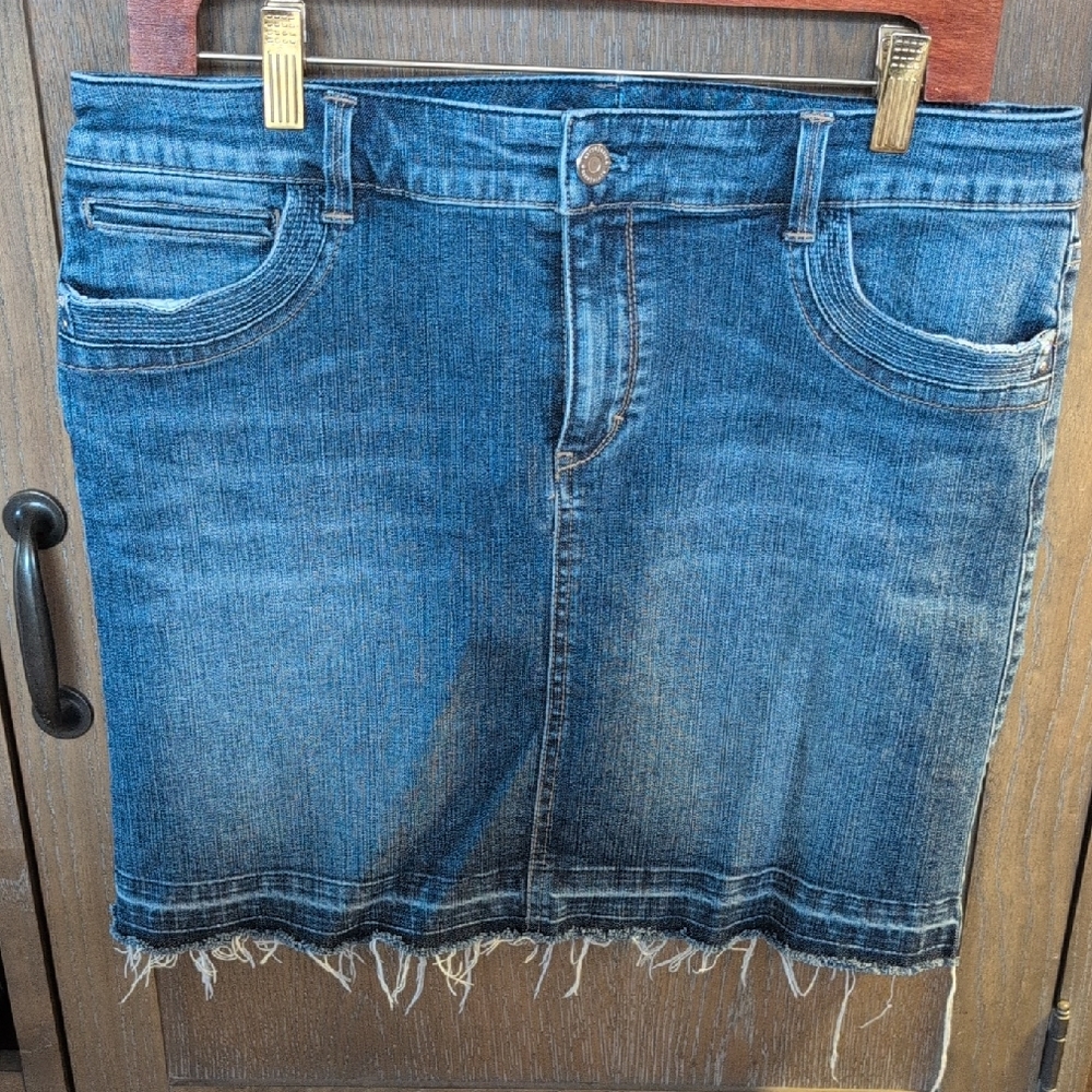 White House Black Market Indigo Denim Skirt